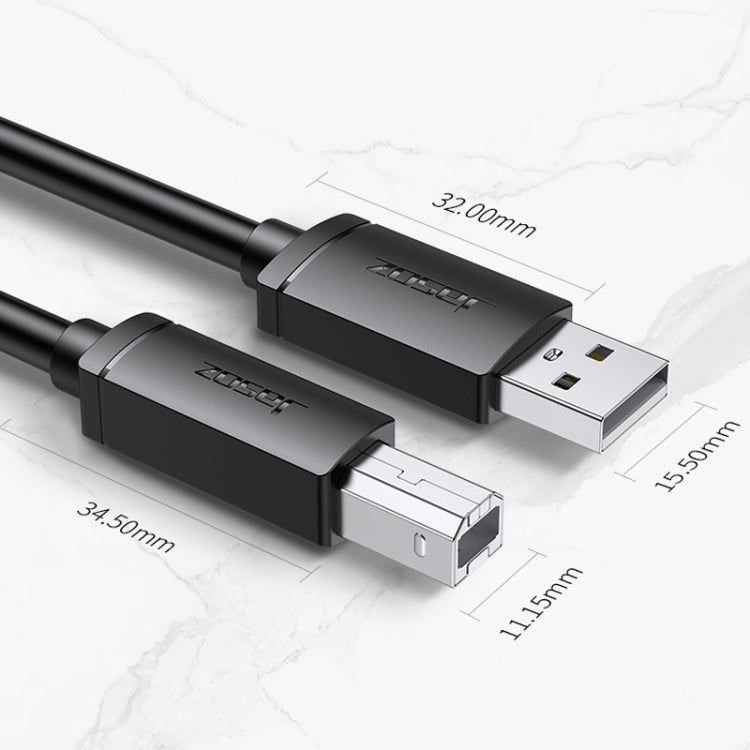 3 PCS Jasoz Cavo dati di stampa USB Nucleo in rame privo di ossigeno, lunghezza del cavo:, 0.5m, 1m, 1.5m, 2m, 3m, 5m, 8m, 10m