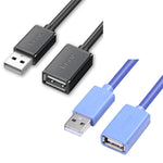 3 pezzi Jasoz USB maschio a femmina cavo dati di estensione con nucleo in rame privo di ossigeno, Black 0.5m, Black 1m, Black 1.5m, Black 2m, Black 3m, Black 5m, Dark Blue 0.5m, Dark Blue 1m, Dark Blue 1.5m, Dark Blue 2m, Dark Blue 3m, Dark Blue 5m    ...