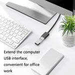 3 pezzi Jasoz USB maschio a femmina cavo dati di estensione con nucleo in rame privo di ossigeno, Black 0.5m, Black 1m, Black 1.5m, Black 2m, Black 3m, Black 5m, Dark Blue 0.5m, Dark Blue 1m, Dark Blue 1.5m, Dark Blue 2m, Dark Blue 3m, Dark Blue 5m    ...