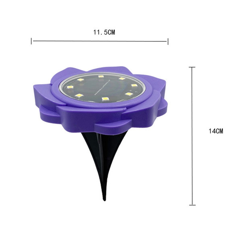 Set 2 lampade solari da giardino 8 LED impermeabili