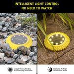 Set 2 lampade solari da giardino 8 LED impermeabili