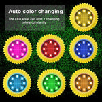 Set 2 lampade solari da giardino 8 LED impermeabili