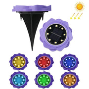 Set 2 lampade solari da giardino 8 LED impermeabili