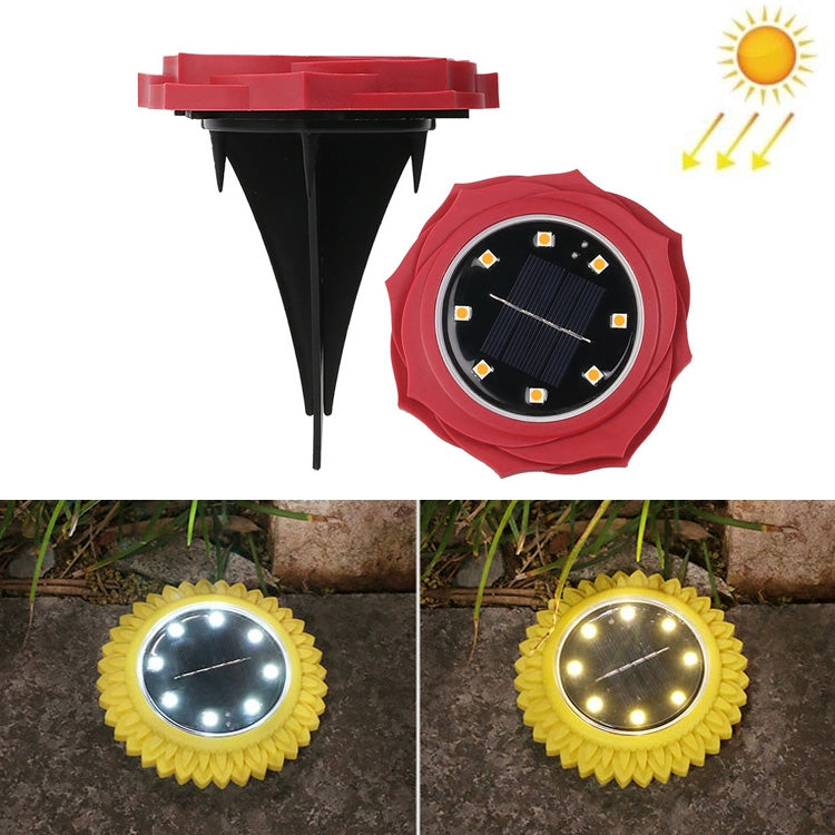 Set 2 lampade solari da giardino 8 LED impermeabili