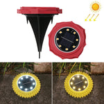 Set 2 lampade solari da giardino 8 LED impermeabili