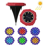 Set 2 lampade solari da giardino 8 LED impermeabili