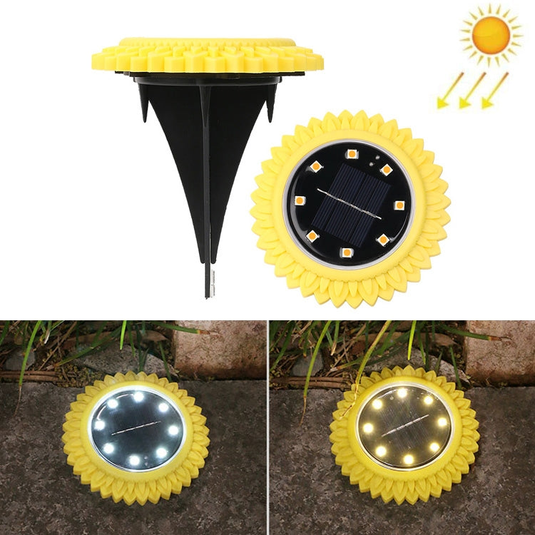Set 2 lampade solari da giardino 8 LED impermeabili