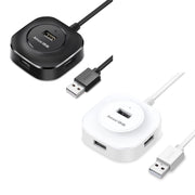 Jasoz USB 2.0 ad alta velocità HUB a 4 porte da 1 a 4 docking HUB, Black 0.3m, Black 0.5m, Black 1.2m, White 0.3m, White 0.5m, White 1.2m