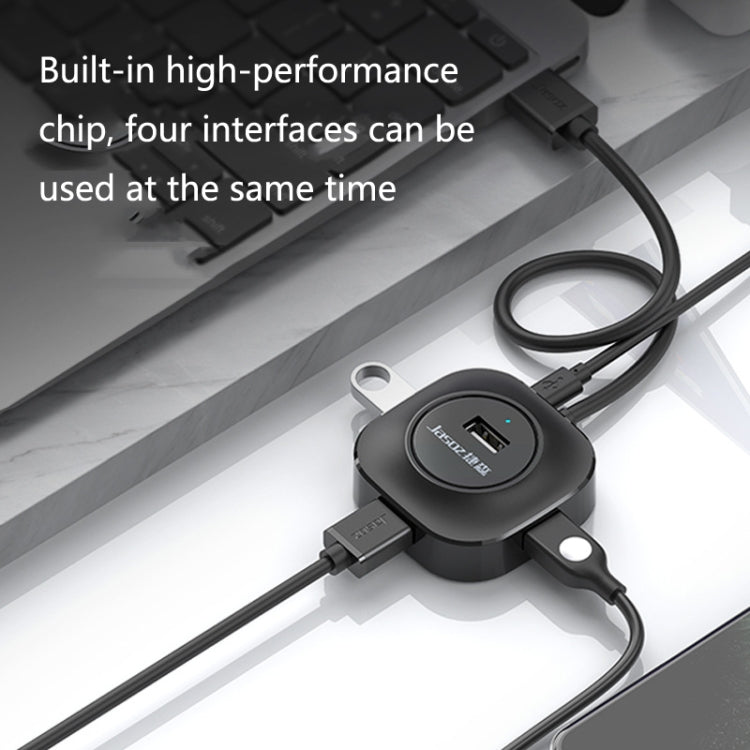 Jasoz USB 2.0 ad alta velocità HUB a 4 porte da 1 a 4 docking HUB, Black 0.3m, Black 0.5m, Black 1.2m, White 0.3m, White 0.5m, White 1.2m