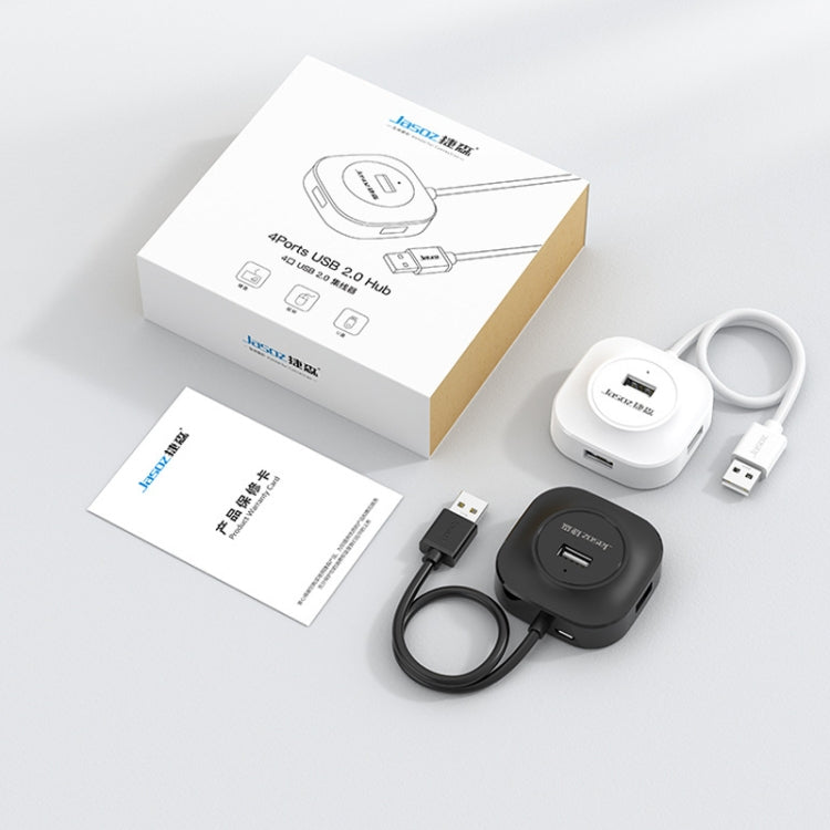 Jasoz USB 2.0 ad alta velocità HUB a 4 porte da 1 a 4 docking HUB, Black 0.3m, Black 0.5m, Black 1.2m, White 0.3m, White 0.5m, White 1.2m