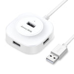 Jasoz USB 2.0 ad alta velocità HUB a 4 porte da 1 a 4 docking HUB, Black 0.3m, Black 0.5m, Black 1.2m, White 0.3m, White 0.5m, White 1.2m