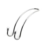 Clip per seggiolino auto in metallo per autoveicoli Gancio per poggiatesta automatico Supporto per borsa per borsa per auto Borsa in tessuto per riporre la spesa Chiusura automatica, Silver