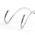 Clip per seggiolino auto in metallo per autoveicoli Gancio per poggiatesta automatico Supporto per borsa per borsa per auto Borsa in tessuto per riporre la spesa Chiusura automatica, Silver