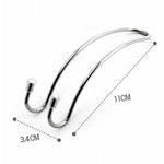 Clip per seggiolino auto in metallo per autoveicoli Gancio per poggiatesta automatico Supporto per borsa per borsa per auto Borsa in tessuto per riporre la spesa Chiusura automatica, Silver