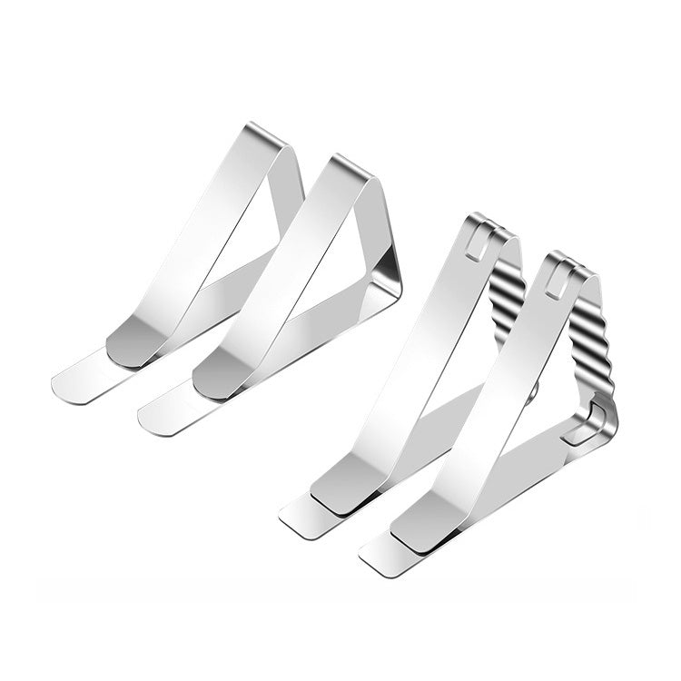 30 pezzi clip per tovaglia in acciaio inossidabile morsetto da tavolo triangolare clip flessibile da picnic, 30 PCS(Classic ), 30 PCS (Wave)