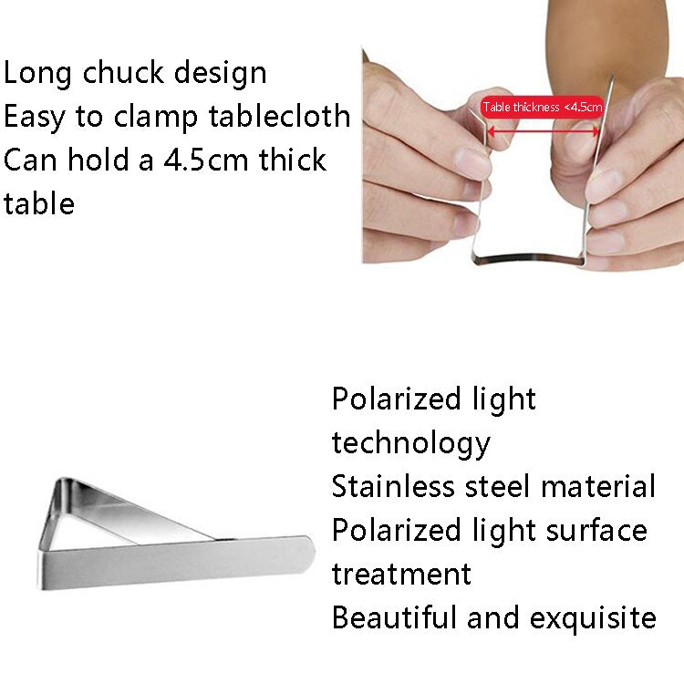 30 pezzi clip per tovaglia in acciaio inossidabile morsetto da tavolo triangolare clip flessibile da picnic, 30 PCS(Classic ), 30 PCS (Wave)