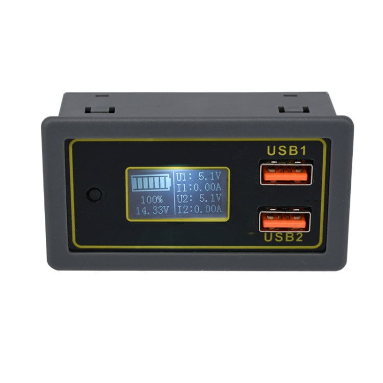 Tabella di elettricità di tensione CC per auto Batteria 12/24V Batteria al piombo-acido Girare Display di carica rapida USB 5V, Car DC Voltage Electricity Table
