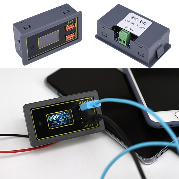 Tabella di elettricità di tensione CC per auto Batteria 12/24V Batteria al piombo-acido Girare Display di carica rapida USB 5V, Car DC Voltage Electricity Table