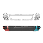 DOBE TNS-1133B Kit di protezione host + Maniglia sinistra e destra Coperchio di protezione anticaduta in cristallo per interruttore OLED, TNS-1133B(Transparent Color)