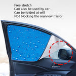 4 PZ R-2938 Protezione solare monostrato Tenda parasole magnetica per auto Veicolo Goccia d'acqua, Blue Right, Blue Left, Blue Rear
