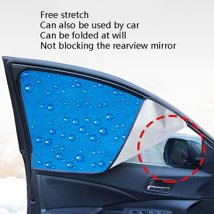 4 PZ R-2938 Protezione solare monostrato Tenda parasole magnetica per auto Veicolo Goccia d'acqua, Blue Right, Blue Left, Blue Rear