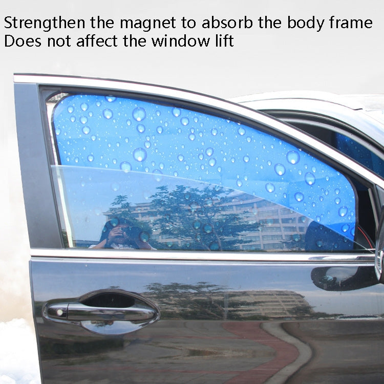 4 PZ R-2938 Protezione solare monostrato Tenda parasole magnetica per auto Veicolo Goccia d'acqua, Blue Right, Blue Left, Blue Rear