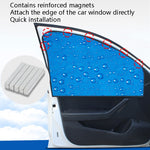 4 PZ R-2938 Protezione solare monostrato Tenda parasole magnetica per auto Veicolo Goccia d'acqua, Blue Right, Blue Left, Blue Rear