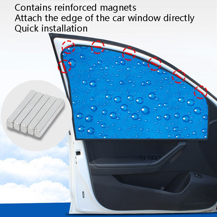 4 PZ R-2938 Protezione solare monostrato Tenda parasole magnetica per auto Veicolo Goccia d'acqua, Blue Right, Blue Left, Blue Rear