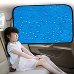 4 PZ R-2938 Protezione solare monostrato Tenda parasole magnetica per auto Veicolo Goccia d'acqua, Blue Right, Blue Left, Blue Rear