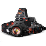 T40 P50 lampada perline faro USB ricaricabile zoom esterno forte faro, specifica:, Without Battery