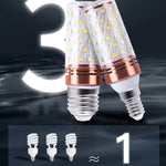 3 PCS No Flicker Corn Light Lampadina a vite Lampadina, 12W-E27  White Light Home Style, 12W-E27  Warm Light  Home Style, 12W-E27  Three-color Light Home Style, 12W-E27  Neutral Light Home Style, 12W-E27  White Light Engineering                        ...