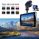 Videoregistratore di guida anteriore e posteriore con visione notturna a doppia lente HD 1080P da 4 pollici, 1080P