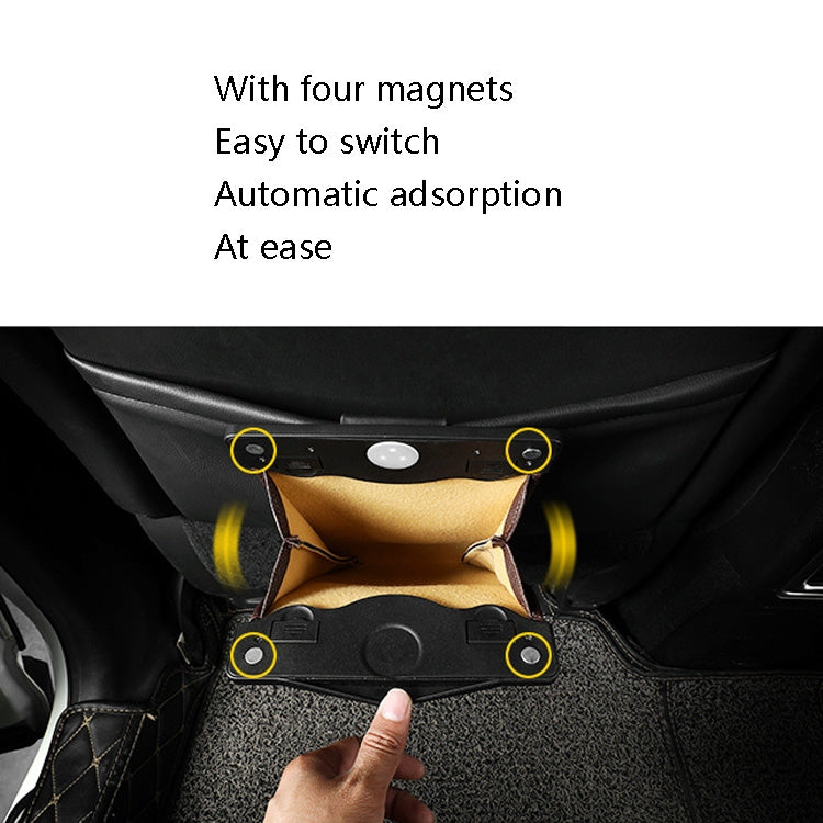 Pasta per appendere la pattumiera per auto con sacco della spazzatura leggero a LED, Paste Black, Paste Brown, Paste Beige, Paste Red