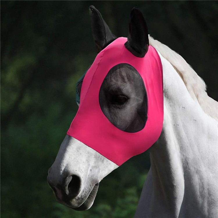 MMZ-001 Maschera da cavallo traspirante Maschera per insetti e zanzare Forniture equestri, Horse Mask (Blue), Horse Mask (Purple), Horse Mask (Rose Red), Horse Mask (Grey), Horse Mask (Black)