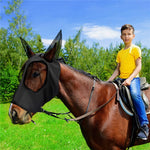 MMZ-001 Maschera da cavallo traspirante Maschera per insetti e zanzare Forniture equestri, Horse Mask (Blue), Horse Mask (Purple), Horse Mask (Rose Red), Horse Mask (Grey), Horse Mask (Black)