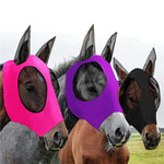 MMZ-001 Maschera da cavallo traspirante Maschera per insetti e zanzare Forniture equestri, Horse Mask (Blue), Horse Mask (Purple), Horse Mask (Rose Red), Horse Mask (Grey), Horse Mask (Black)