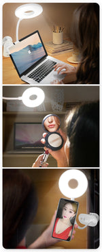 YAGE T102 2W 18LED Touch Switch 3-Level Dimming Clip Lampada da scrivania Protezione degli occhi Luce a LED
