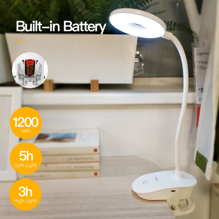 YAGE T102 2W 18LED Touch Switch 3-Level Dimming Clip Lampada da scrivania Protezione degli occhi Luce a LED