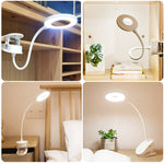 YAGE T102 2W 18LED Touch Switch 3-Level Dimming Clip Lampada da scrivania Protezione degli occhi Luce a LED