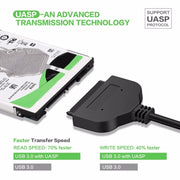 Cavo dati cloud per passeggeri da 2,5 pollici da USB a SATA per trasferimento disco rigido SSD, USB To SATA