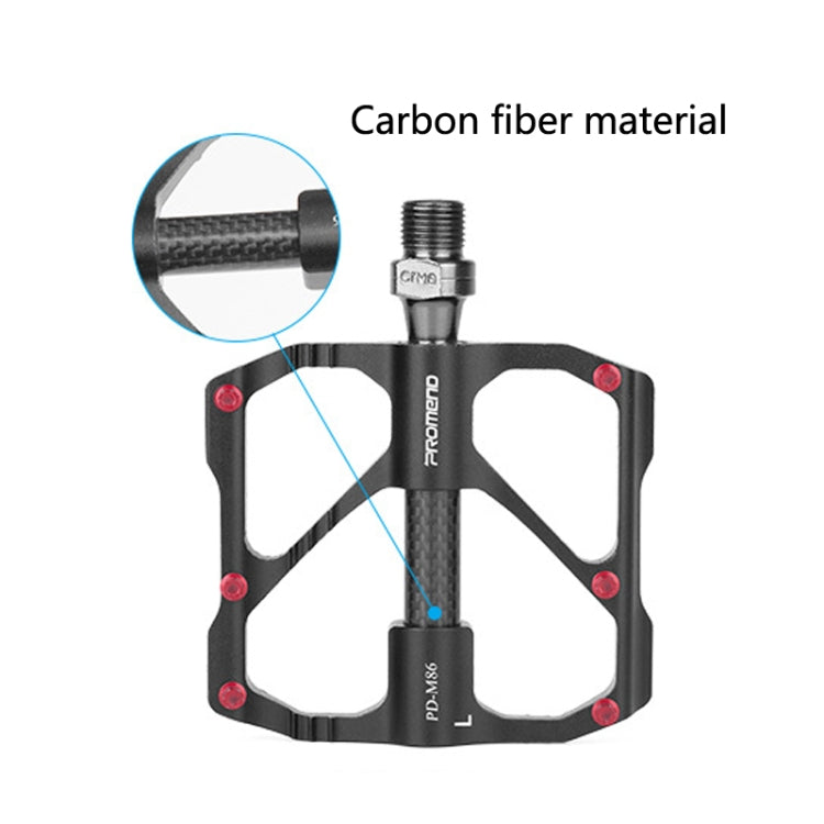 1 paio PROMEND Bicicletta Bici da strada Mountain Bike 3 Palin Cuscinetto a pedale in fibra di carbonio, PD-M86C, PD-R87C