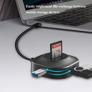 3 porte USB + lettore di schede TF/SD Splitter hub ad alta velocità per notebook, H25-2.0, H25-3.0