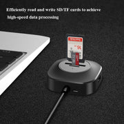 3 porte USB + lettore di schede TF/SD Splitter hub ad alta velocità per notebook, H25-2.0, H25-3.0