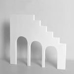Puntelli per fotocamera poligono geometrico in legno massello Ornamenti per fotografia creativa, Flat Ladder, Square Hollow Circle, Hexagon+Hollow Hexagon, Dual Circular Rings, Round+Ring, Hollow Square Ring Round, Solid Circulars, 5-layer Combined Lad...