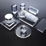 Trasparente Acrilico Geometrico Foto Puntelli Fotografia Sfondo Piatto Ornamenti, 2 PCS Square 8x8x1.5cm, Square 12x12x1.5cm, 2 PCS Round 8x1.5cm, Round 12x1.5cm, Rectangular 15x8x1.5cm, Rectangular 20x12x1.5cm, Rectangular 19.5x9.4x1cm                ...