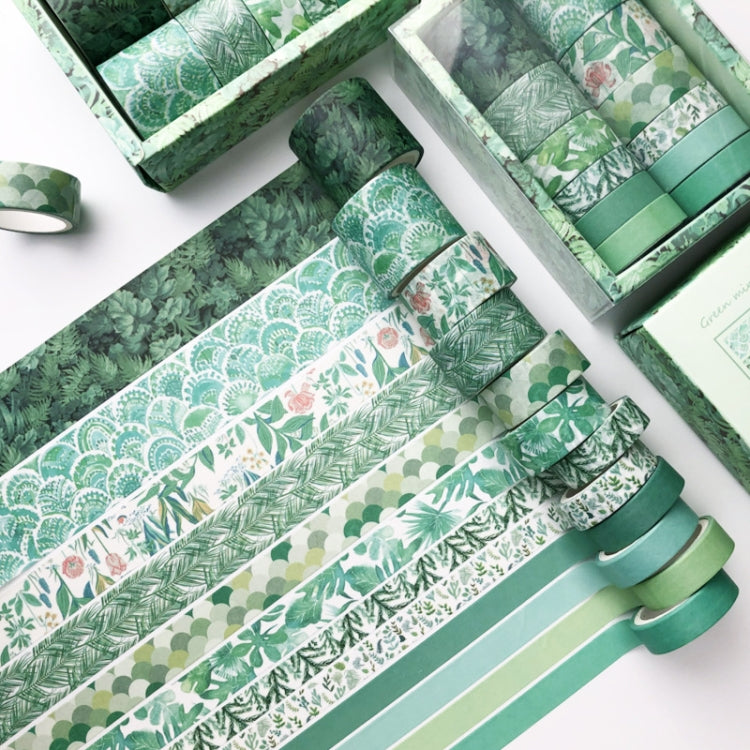 2 confezioni di materiale antico e nastro di carta per decorazione fai da te, Green Mint, Blue Trajectory, Geometric Patterns, Van Gogh Impression, Ancient Style, Syringe, Sakura Party, Flower Fragments