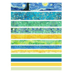 2 confezioni di materiale antico e nastro di carta per decorazione fai da te, Green Mint, Blue Trajectory, Geometric Patterns, Van Gogh Impression, Ancient Style, Syringe, Sakura Party, Flower Fragments