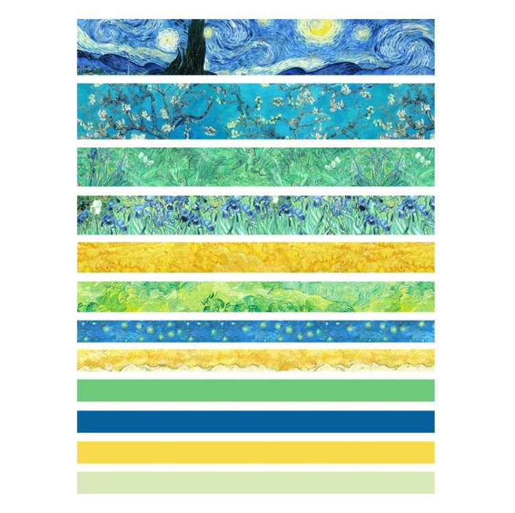 2 confezioni di materiale antico e nastro di carta per decorazione fai da te, Green Mint, Blue Trajectory, Geometric Patterns, Van Gogh Impression, Ancient Style, Syringe, Sakura Party, Flower Fragments