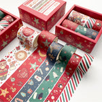 2 set di materiale per la decorazione del nastro tascabile natalizio in scatola