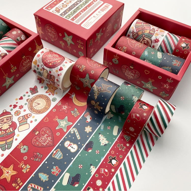 2 set di materiale per la decorazione del nastro tascabile natalizio in scatola